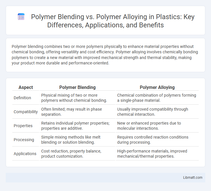 Polymer Blending vs. Polymer Alloying in Plastics: Key Differences, Applications, and Benefits