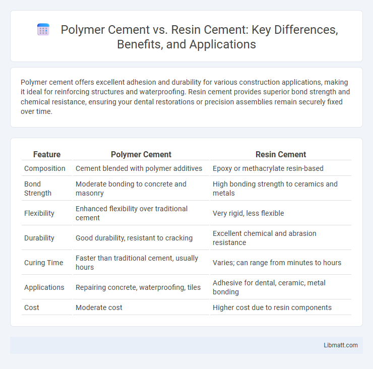 Polymer Cement vs. Resin Cement: Key Differences, Benefits, and Applications