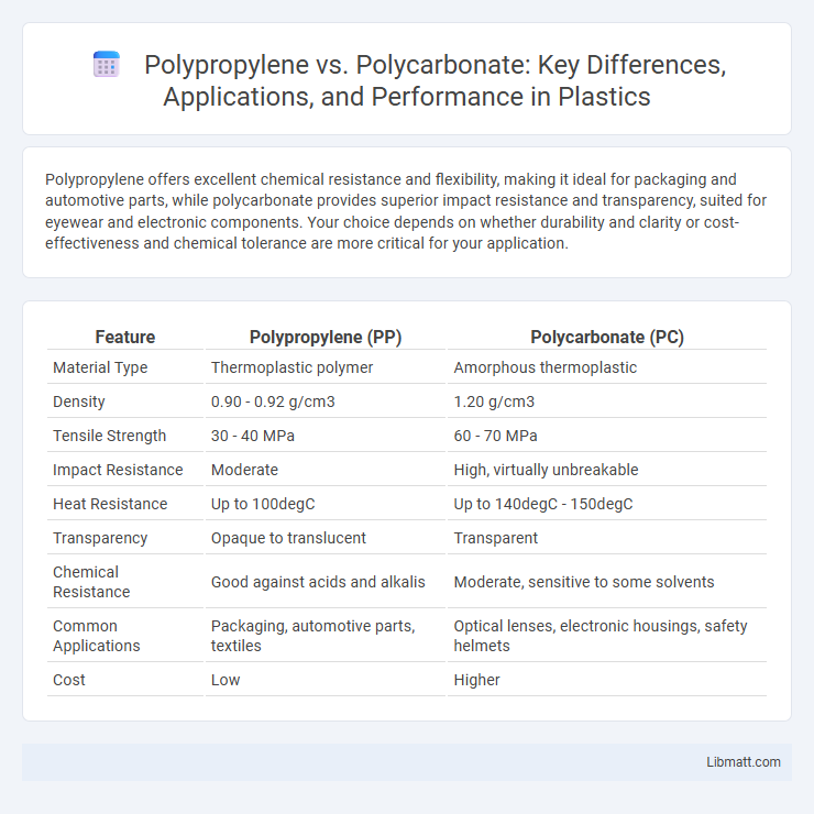 Polypropylene vs. Polycarbonate: Key Differences, Applications, and Performance in Plastics