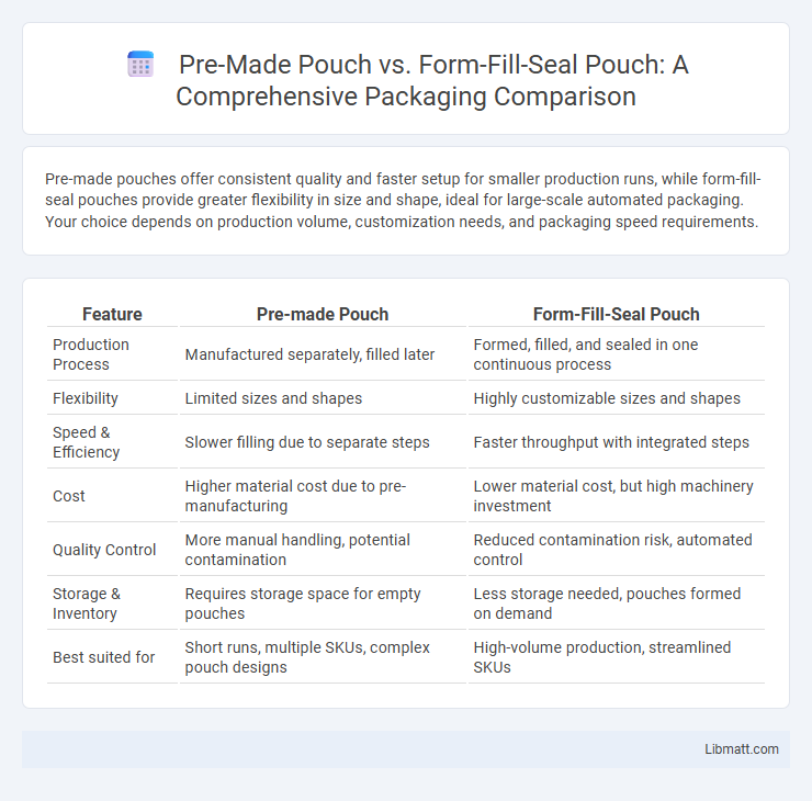 Pre-Made Pouch vs. Form-Fill-Seal Pouch: A Comprehensive Packaging Comparison