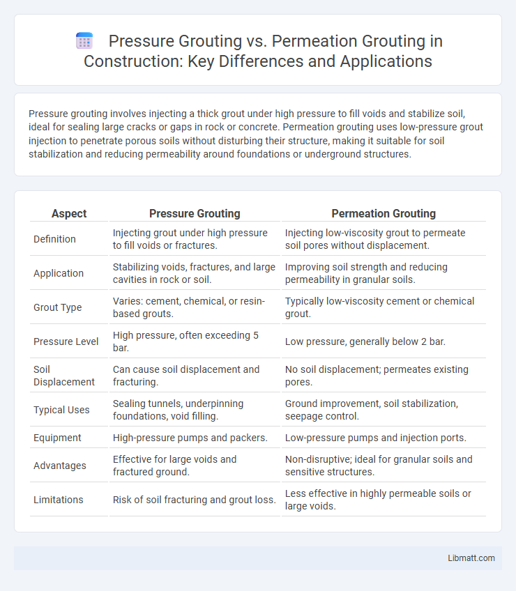 Pressure Grouting vs. Permeation Grouting in Construction: Key Differences and Applications