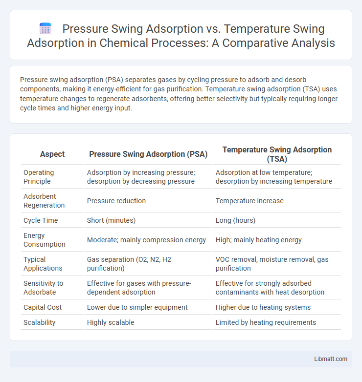 Pressure Swing Adsorption vs. Temperature Swing Adsorption in Chemical Processes: A Comparative Analysis