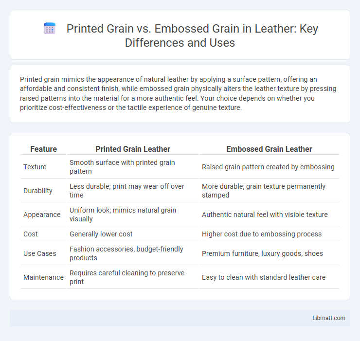 Printed Grain vs. Embossed Grain in Leather: Key Differences and Uses