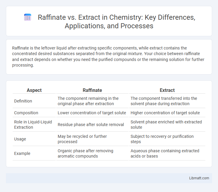 Raffinate vs. Extract in Chemistry: Key Differences, Applications, and Processes