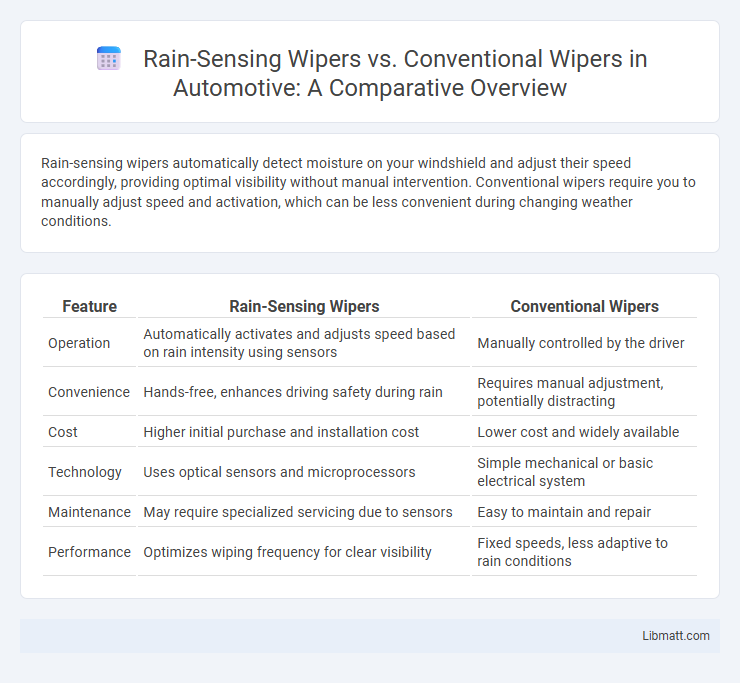Rain-Sensing Wipers vs. Conventional Wipers in Automotive: A Comparative Overview