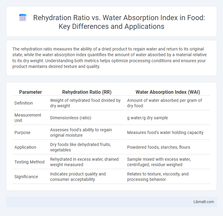 Rehydration Ratio vs. Water Absorption Index in Food: Key Differences and Applications