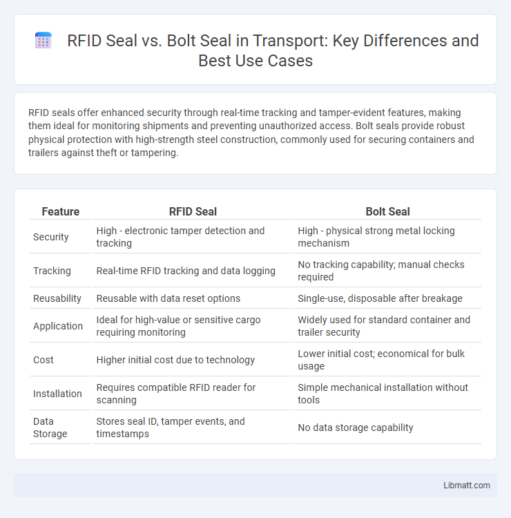 RFID Seal vs. Bolt Seal in Transport: Key Differences and Best Use Cases