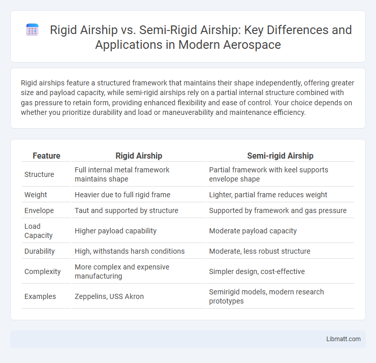Rigid Airship vs. Semi-Rigid Airship: Key Differences and Applications in Modern Aerospace