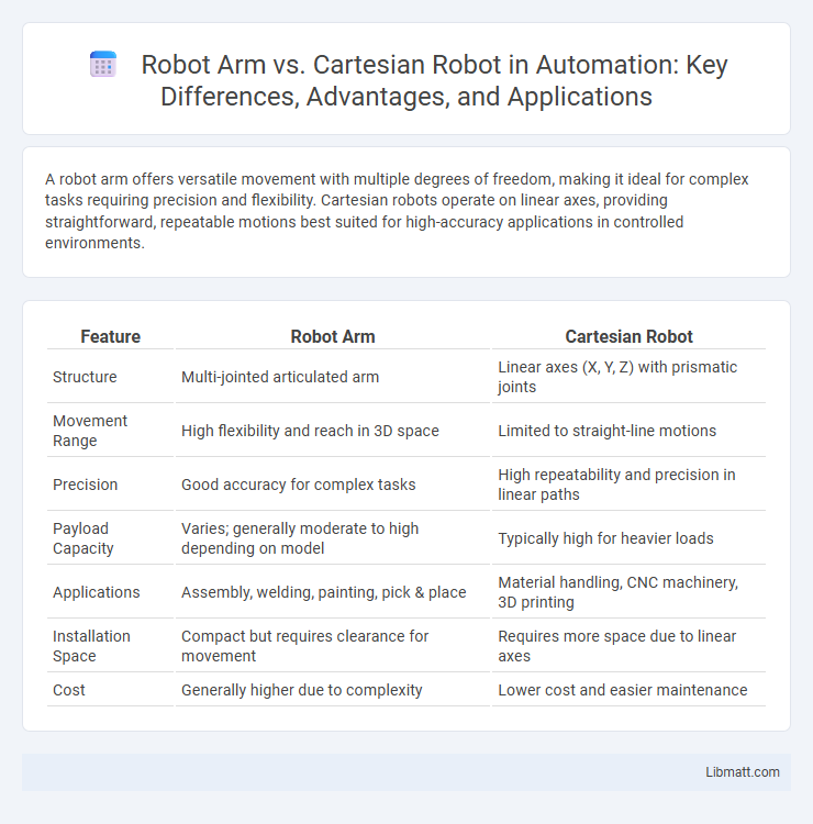Robot Arm vs. Cartesian Robot in Automation: Key Differences, Advantages, and Applications