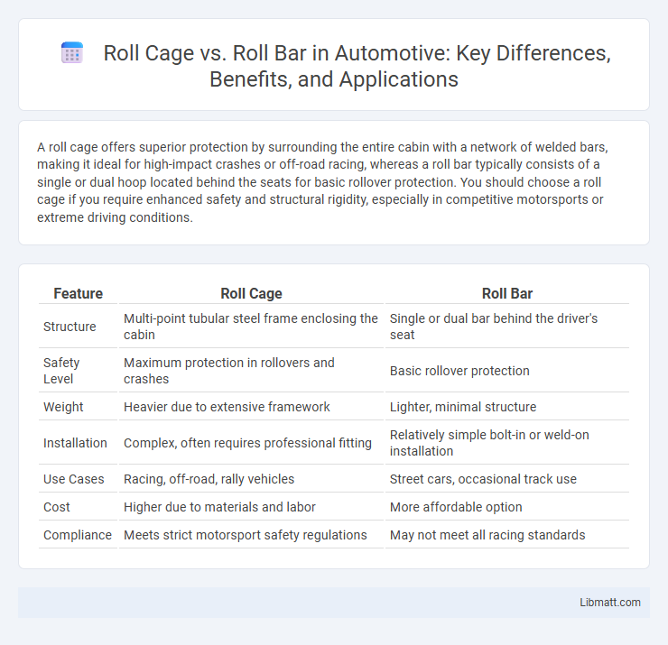 Roll Cage vs. Roll Bar in Automotive: Key Differences, Benefits, and Applications