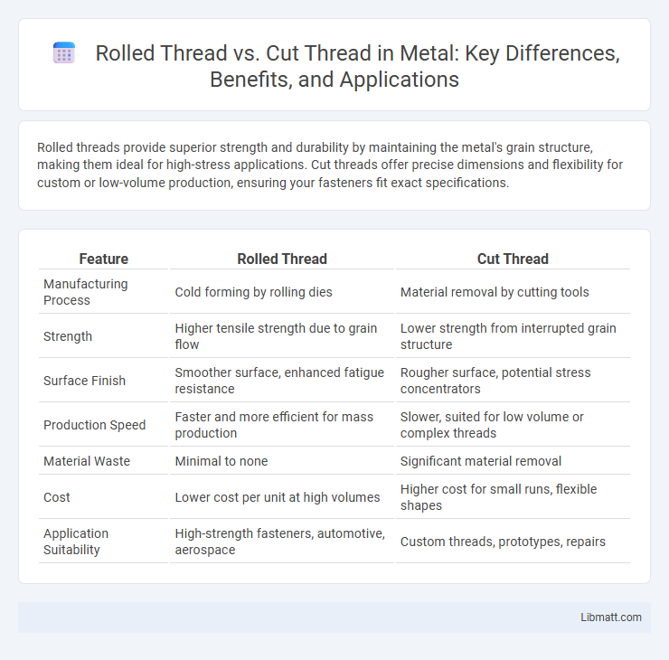 Rolled Thread vs. Cut Thread in Metal: Key Differences, Benefits, and Applications