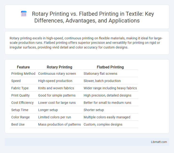 Rotary Printing vs. Flatbed Printing in Textile: Key Differences, Advantages, and Applications