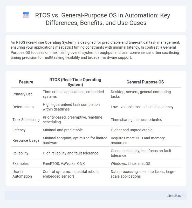 RTOS vs. General-Purpose OS in Automation: Key Differences, Benefits, and Use Cases