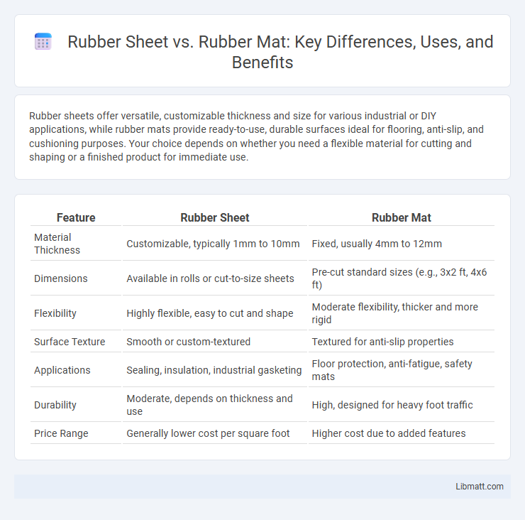 Rubber Sheet vs. Rubber Mat: Key Differences, Uses, and Benefits
