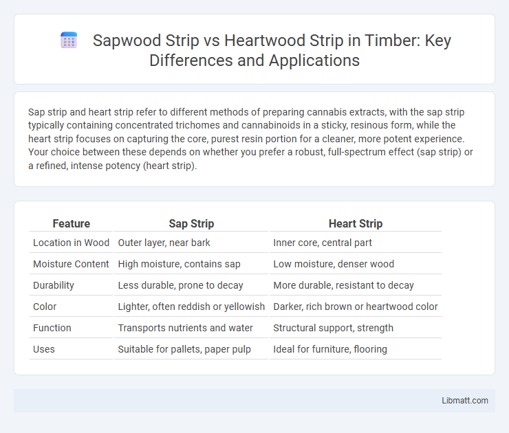 Sapwood Strip vs Heartwood Strip in Timber: Key Differences and Applications