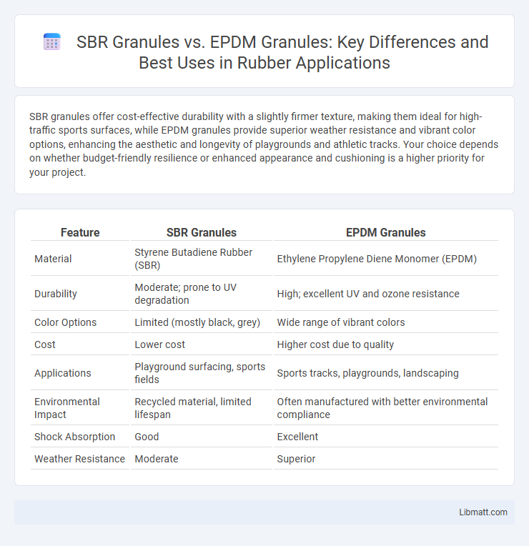 SBR Granules vs. EPDM Granules: Key Differences and Best Uses in Rubber Applications