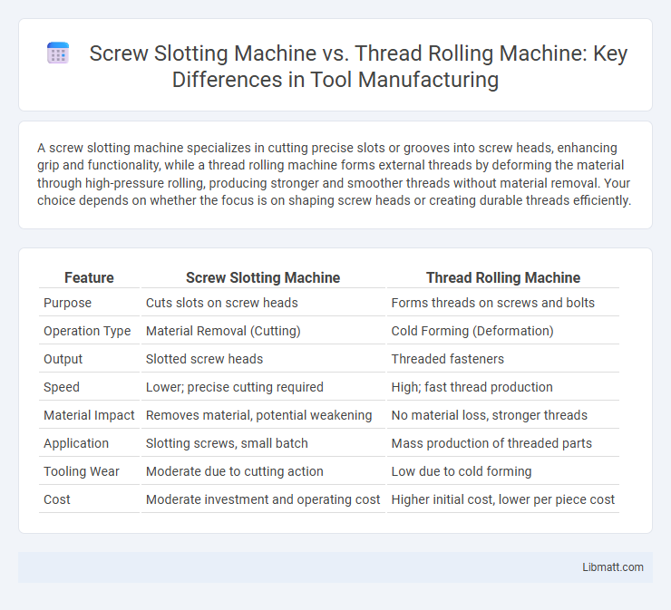 Screw Slotting Machine vs. Thread Rolling Machine: Key Differences in Tool Manufacturing