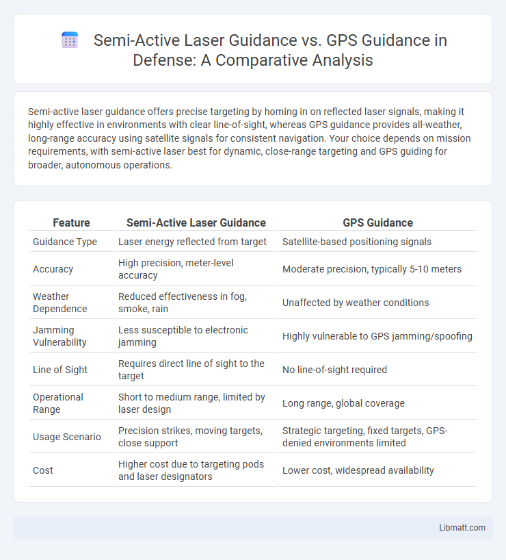 Semi-Active Laser Guidance vs. GPS Guidance in Defense: A Comparative Analysis