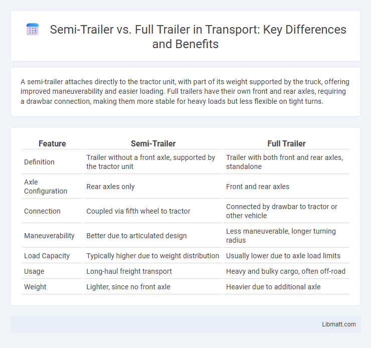 Semi-Trailer vs. Full Trailer in Transport: Key Differences and Benefits