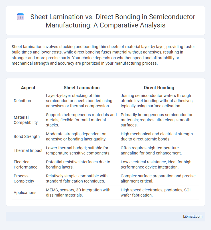 Sheet Lamination vs. Direct Bonding in Semiconductor Manufacturing: A Comparative Analysis