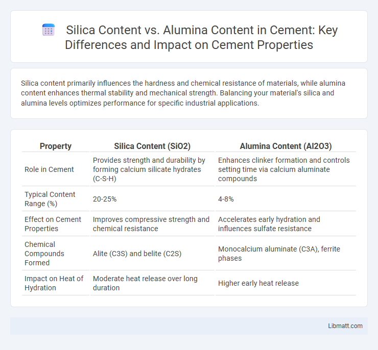 Silica Content vs. Alumina Content in Cement: Key Differences and Impact on Cement Properties