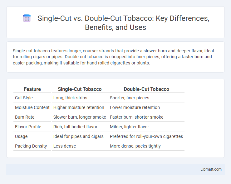 Single-Cut vs. Double-Cut Tobacco: Key Differences, Benefits, and Uses