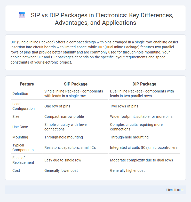 SIP vs DIP Packages in Electronics: Key Differences, Advantages, and Applications