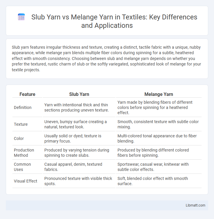 Slub Yarn vs Melange Yarn in Textiles: Key Differences and Applications