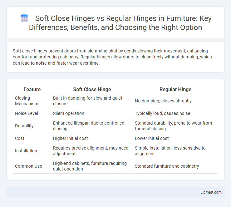 Soft Close Hinges vs Regular Hinges in Furniture: Key Differences, Benefits, and Choosing the Right Option