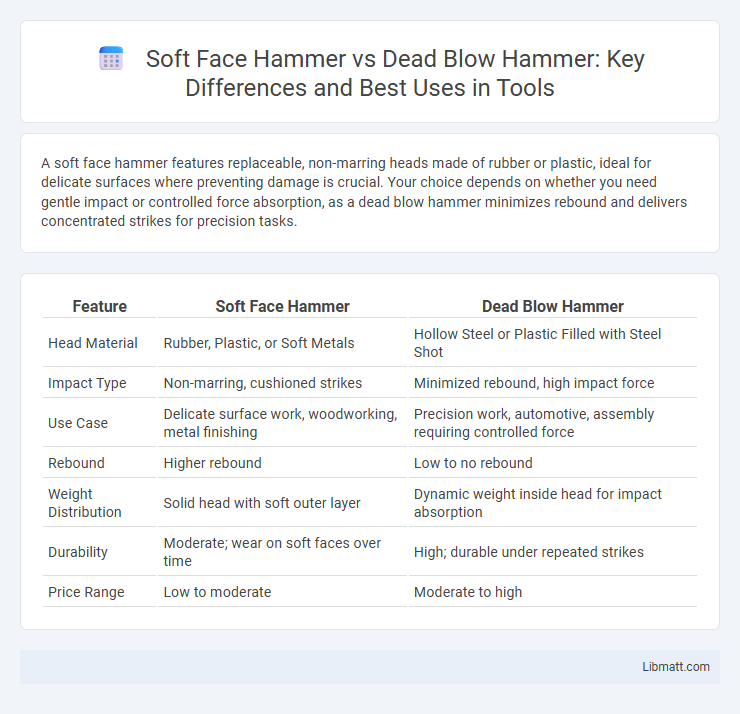 Soft Face Hammer vs Dead Blow Hammer: Key Differences and Best Uses in Tools