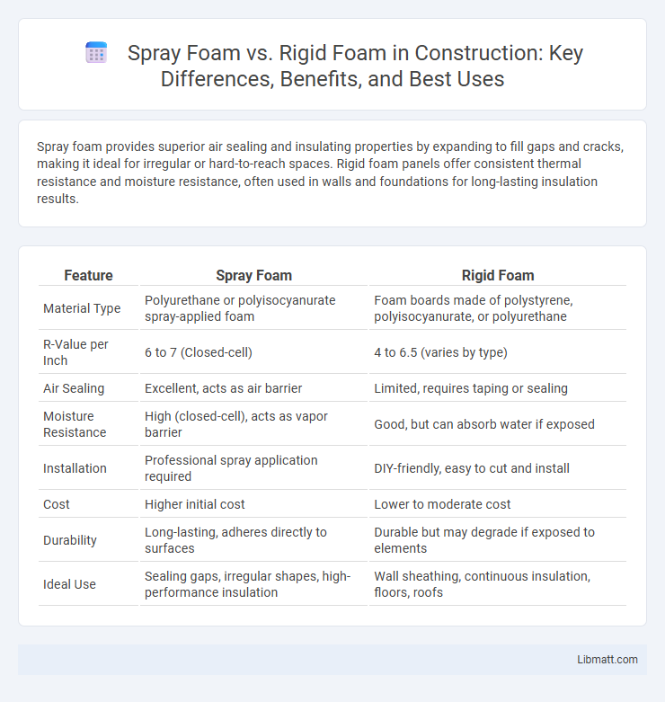 Spray Foam vs. Rigid Foam in Construction: Key Differences, Benefits, and Best Uses