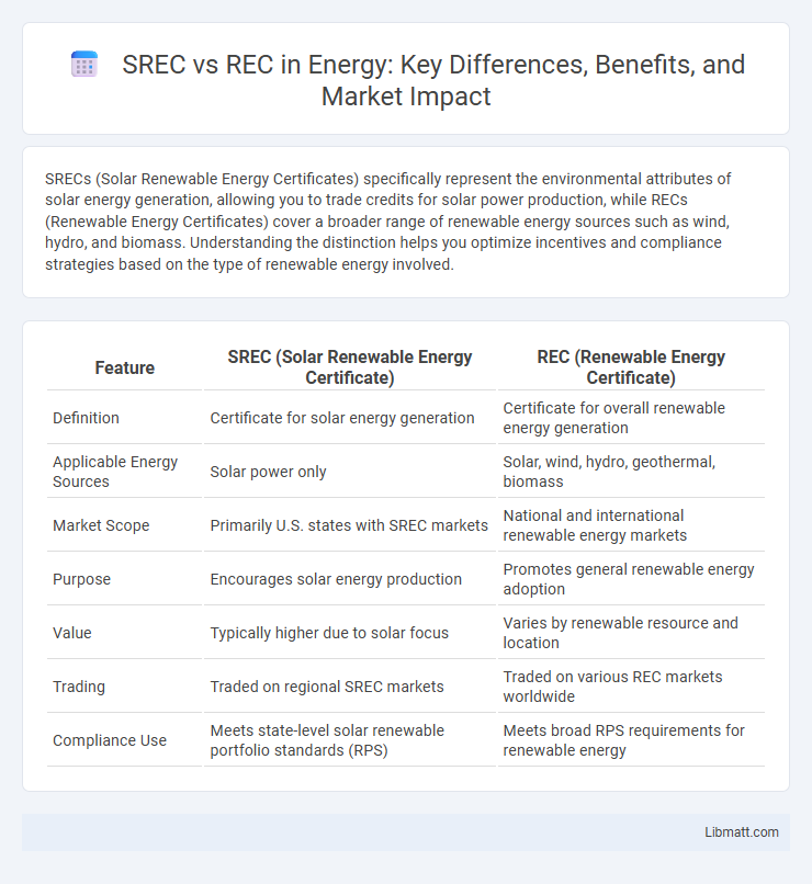 SREC vs REC in Energy: Key Differences, Benefits, and Market Impact
