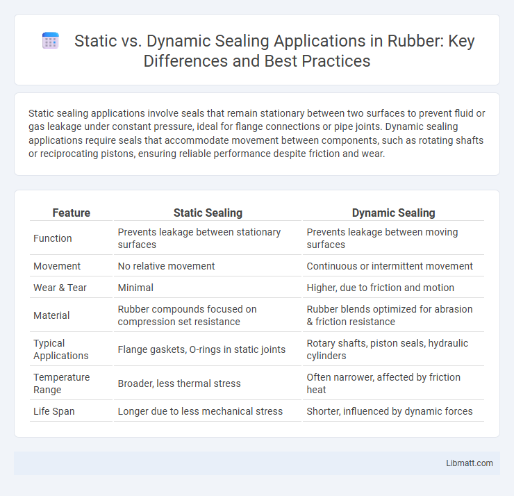 Static vs. Dynamic Sealing Applications in Rubber: Key Differences and Best Practices