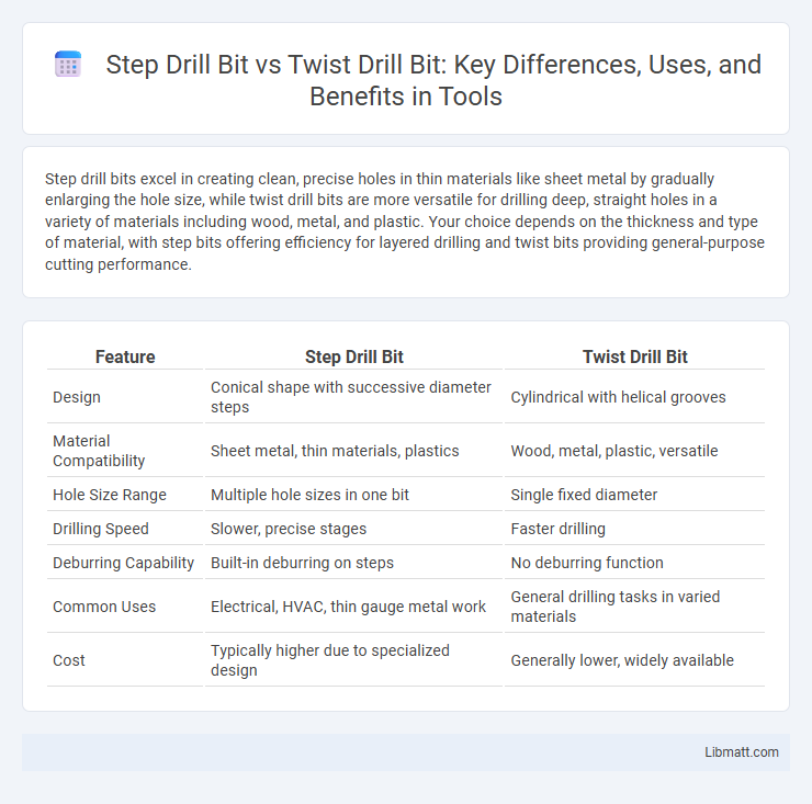 Step Drill Bit vs Twist Drill Bit: Key Differences, Uses, and Benefits in Tools