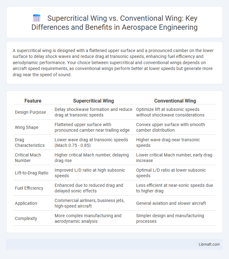 Supercritical Wing vs. Conventional Wing: Key Differences and Benefits in Aerospace Engineering