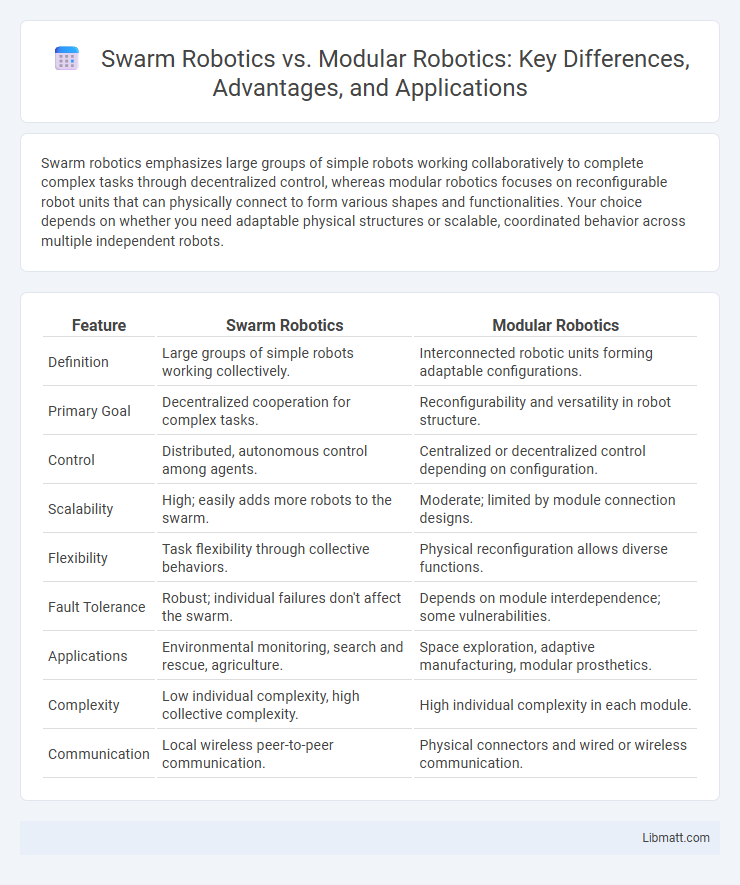 Swarm Robotics vs. Modular Robotics: Key Differences, Advantages, and Applications