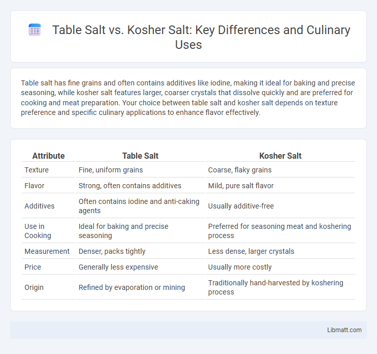 Table Salt vs. Kosher Salt: Key Differences and Culinary Uses