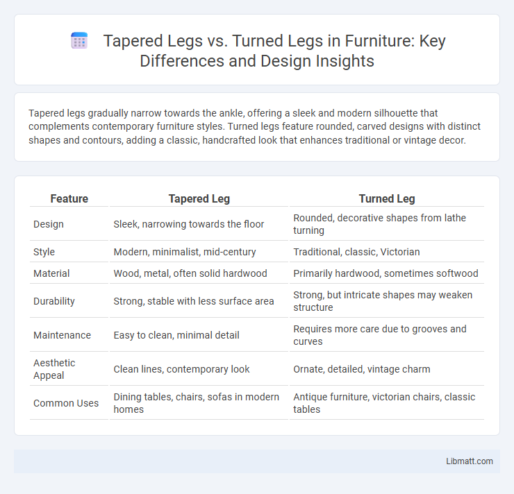 Tapered Legs vs. Turned Legs in Furniture: Key Differences and Design Insights