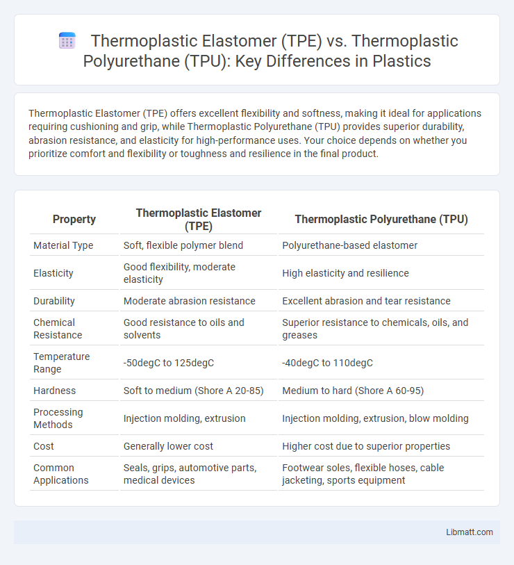 Thermoplastic Elastomer (TPE) vs. Thermoplastic Polyurethane (TPU): Key Differences in Plastics