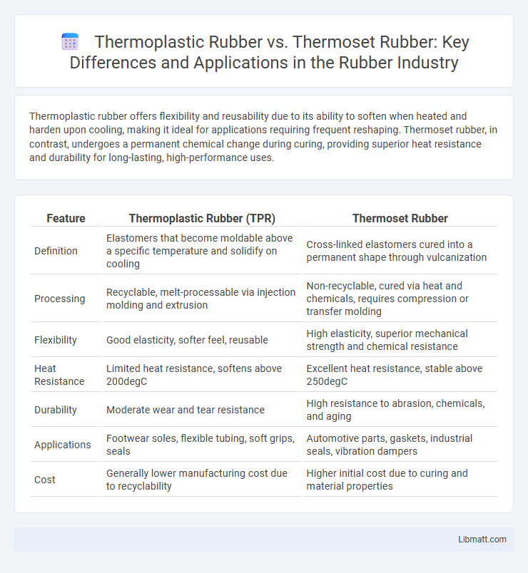 Thermoplastic Rubber vs. Thermoset Rubber: Key Differences and Applications in the Rubber Industry