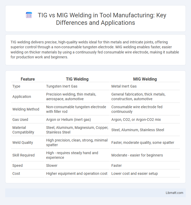 TIG vs MIG Welding in Tool Manufacturing: Key Differences and Applications