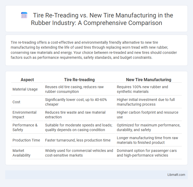 Tire Re-Treading vs. New Tire Manufacturing in the Rubber Industry: A Comprehensive Comparison