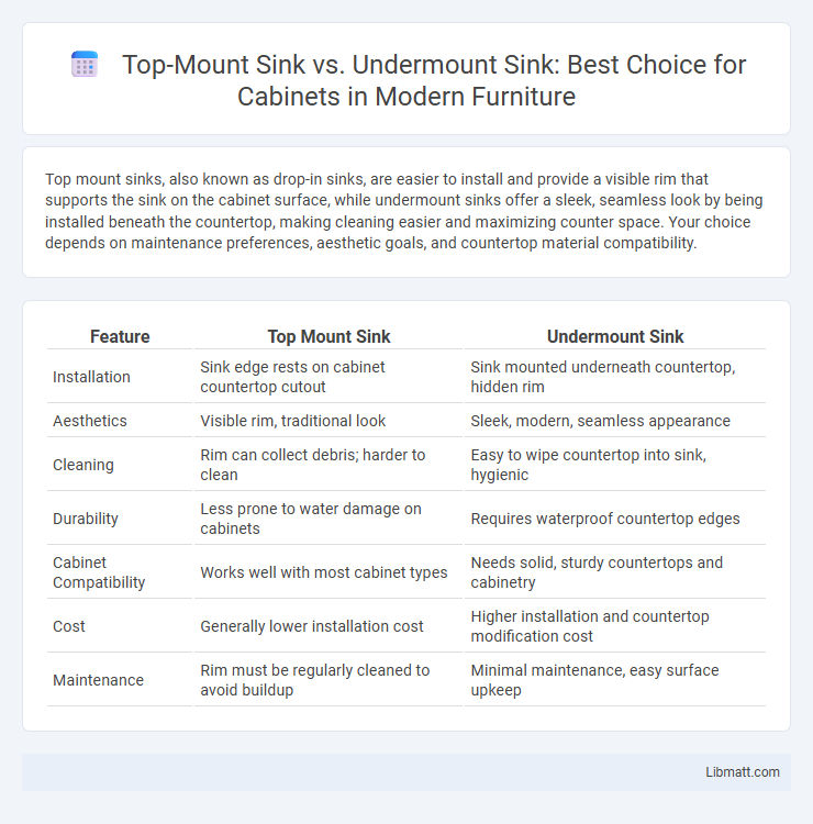 Top-Mount Sink vs. Undermount Sink: Best Choice for Cabinets in Modern Furniture