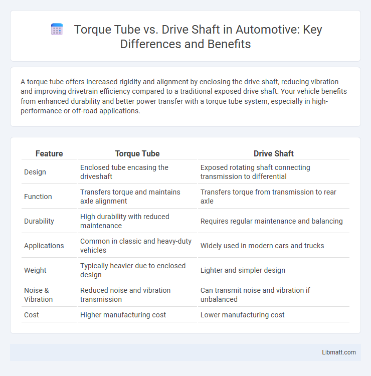 Torque Tube vs. Drive Shaft in Automotive: Key Differences and Benefits