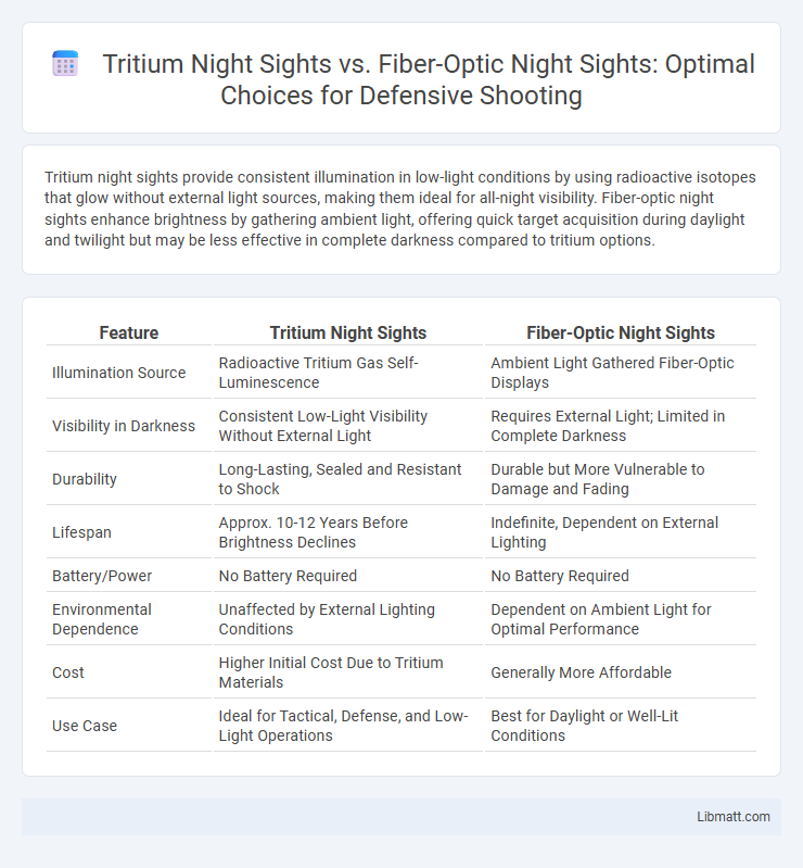 Tritium Night Sights vs. Fiber-Optic Night Sights: Optimal Choices for Defensive Shooting