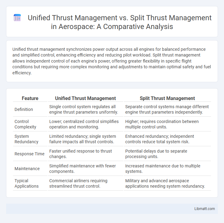 Unified Thrust Management vs. Split Thrust Management in Aerospace: A Comparative Analysis