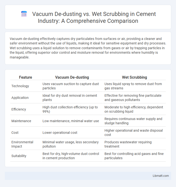 Vacuum De-dusting vs. Wet Scrubbing in Cement Industry: A Comprehensive Comparison