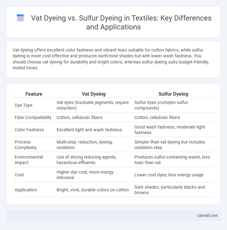 Vat Dyeing vs. Sulfur Dyeing in Textiles: Key Differences and Applications