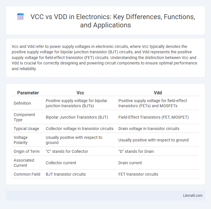 VCC vs VDD in Electronics: Key Differences, Functions, and Applications