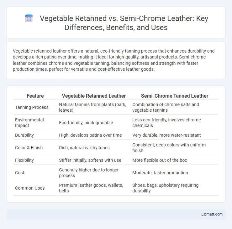 Vegetable Retanned vs. Semi-Chrome Leather: Key Differences, Benefits, and Uses